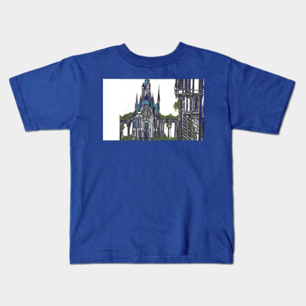 castle Kids T-Shirt by roxydemon